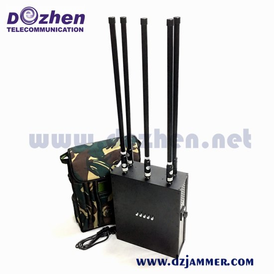 VIP Protection 5.8G 220W Cell Phone Signal Jammer 5 bands antenna Jammer - Click Image to Close