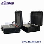 Remote Control Briefcase 9 Bands 90W WiFi GPS Jammer device to block mobile phone signal