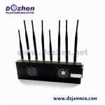 GSM 3G 4G Cell Phone Jammer GPS WiFi Lojack Signal Jammer up to 50 meters 8 bands