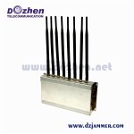 High Power 8 Antennas 16W GPS GSM 3G 4G 5G Mobile phone WiFi Jammer with Cooling Fan