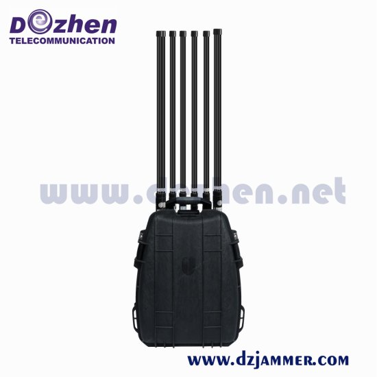 AC 100-240V Uav 5 Bands 102W Backpack Signal Jammer - Click Image to Close