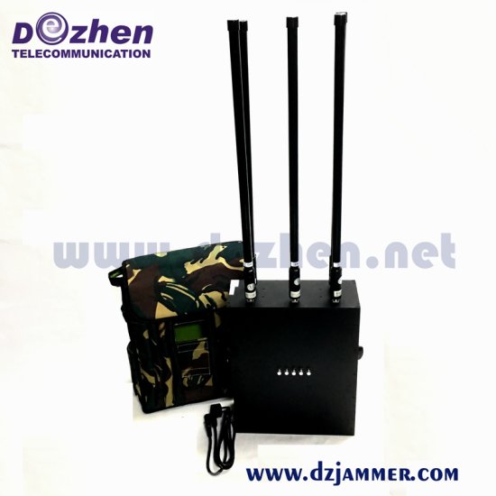 90W Military Waterproof High Power 5 Bands GPS WiFi5.8g Drone Signal Backpack Jammer - Click Image to Close