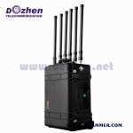 6 Bands Military 300w Manpack Portable Signal Jammer 4G / 3G Signal Jammer