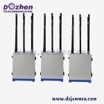 High Power Mobile Jammer Outdoor Waterproof GPS 4G 6 Output Channels 500M Range customized