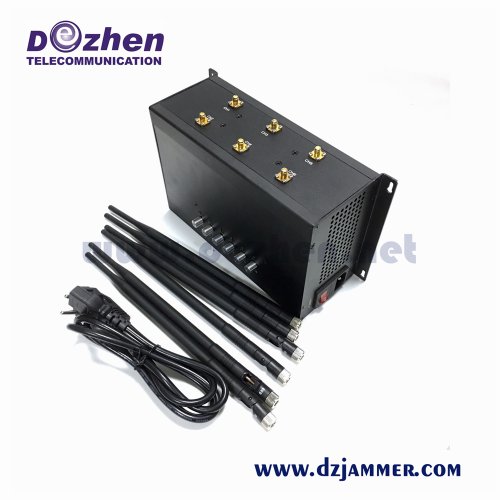 Cell Phone 3G 4G signal Jammer Adjustable High Power 6 Antenna