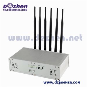 6 Antenna 15W VHF, UHF, Desktop cell phone jammer (2G,3G)