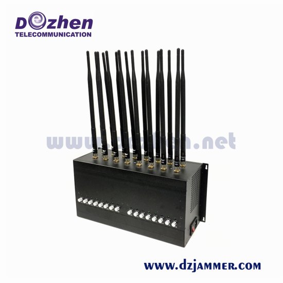 Indoor Jamming Radius 50m 2g 3G 4G GSM Signal Blocker Bluetooth WiFi2.4/5.8g Jammer with 16 Channels - Click Image to Close