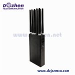 10 Antenna 10W WIFI 3G 4G 5G GPS Cell Phone Handheld Signal Jammer