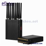 Selectable Portable 2G 3G 4G 5G WIFI GPS Jammer 16 Antennas High Capacity Batte 16 Watt