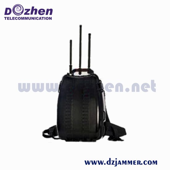 CDMA GSM GPS WIFI 5.8G Military Backpack 5 bands High Power Drone Signal Jammer 110 Watt - Click Image to Close