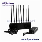 8 Bands High Power Antenna Phone Jammer & GPS Jammer