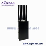 6 Bands Black Portable High Power 6 Watt 3G 4GLte Mobile Phone Jammer