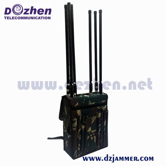 80W High Power VIP Protection Security 6 Antenna Cell Phone Signal Backpack Jammer - Click Image to Close