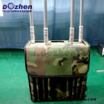 High Power GPS WIFI Cell Phone Signal Backpack Jammer 4 Bands 200M VIP Protection Security Phone Jammer 200W