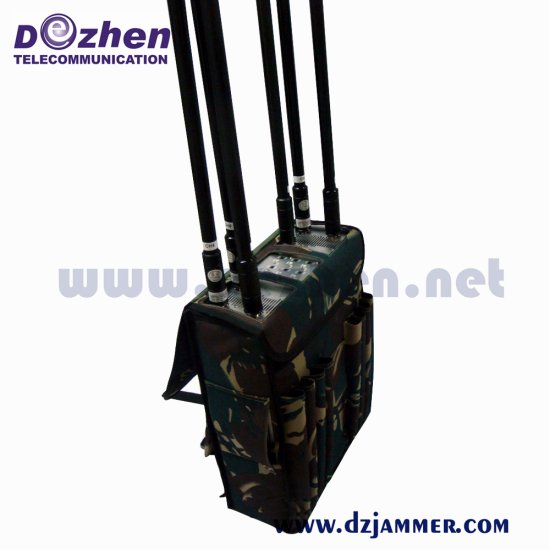 80 Watt Manpack Jammer Durable For Army 6 Bands Portable Cell Phone Jammer - Click Image to Close