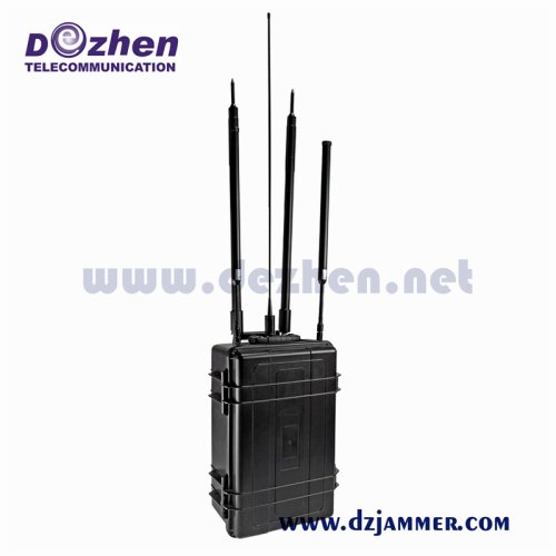 Four Bands WiFi & Bluetooth, GPS L1, WiFi 5.8g 95W Uav Anti Drone Jammer