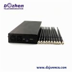 10 bands GSM CDMA 3G 4G 5G cell Phone WIFI GPS Lojack Signal Jammer Omni-directiona antenna