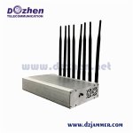 High Power 8 Antennas 16W GPS GSM 3G 4G 5G Mobile phone WiFi Jammer with Cooling Fan