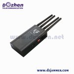 High Power Handheld Portable Cell Phone Jammer-Omnidirectional 4 Antennas 4 watt