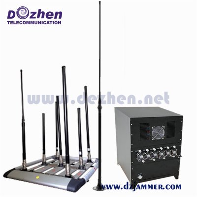 Military 600W High Power WiFi5.8g GPS Cell Phone Signal Jammer Waterproof Outdoor Uav Signal Drone Jammer