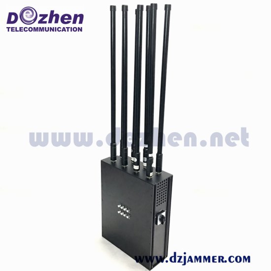 WIFI 5.8G 4G CDMA GPS Cell Phone Signal Jammer 8 bands antenna VIP Protection Backpack Jammer 720 Watt - Click Image to Close