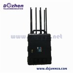 Mobile Phone jammer Jamming Up to 150m 8 Bands Pelican Jammer Omni or Directional Antennas