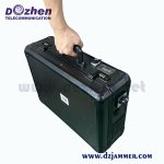 Remote Control Briefcase 8 Bands 24W WiFi GPS Jammer device to block mobile phone signal