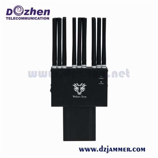 Handheld 18 Antennas Powerful 3G 4G 5g Mobile Phone Jammer Control All Bands 18 Watt - Click Image to Close