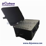 6 Bands 300Watt VHF UHF Portable Signal Jammer Multi Band For Military / VIP Vehicle Convoy Protection