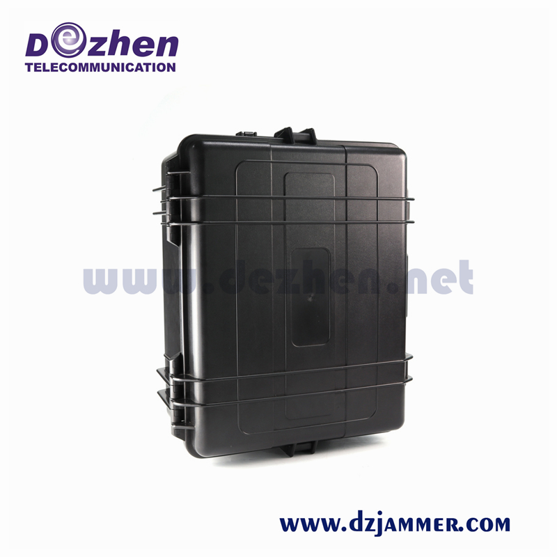 480W High Power Portable Signal Jammer 6 Bands Wireless Anti Explosion Metal Enclosure Housing