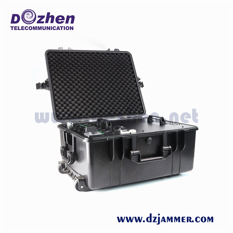 480W High Power Portable Signal Jammer 6 Bands Wireless Anti Explosion Metal Enclosure Housing